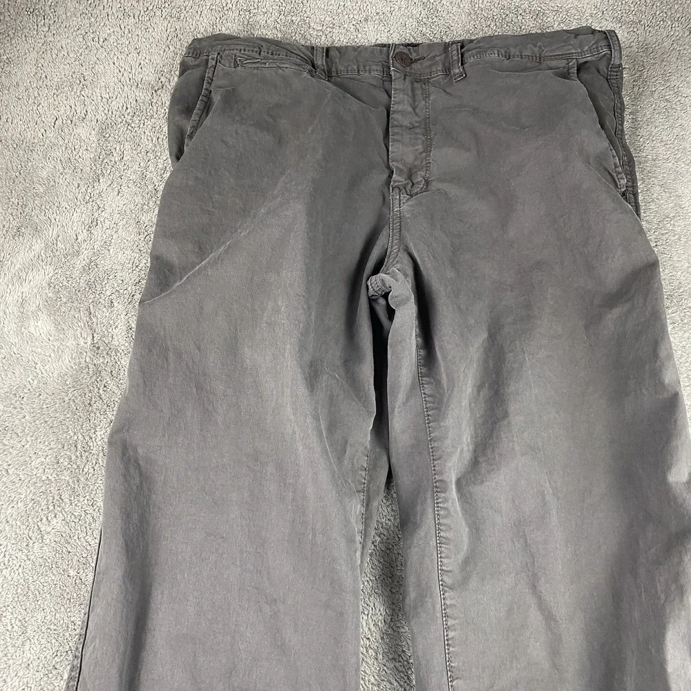 American Eagle Next Level Flex Relaxed Straight Pants Mens 34x32 Gray Mid Rise